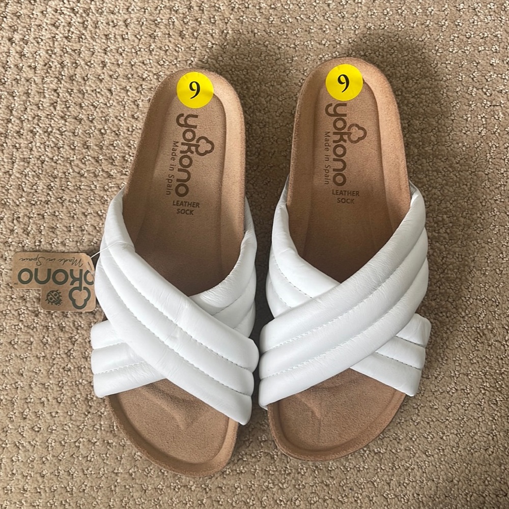 NWT Yokono Size 9 White Leather